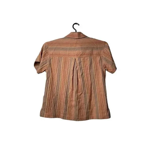 Madewell‎ Women Oversized Stripe Cotton Linen Camp Shirt Small New - Picture 3 of 12